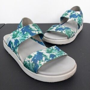 Keen Sandals Womens 7.5 Gray Elle Backstrap Tie Dye Washable Canvas‎